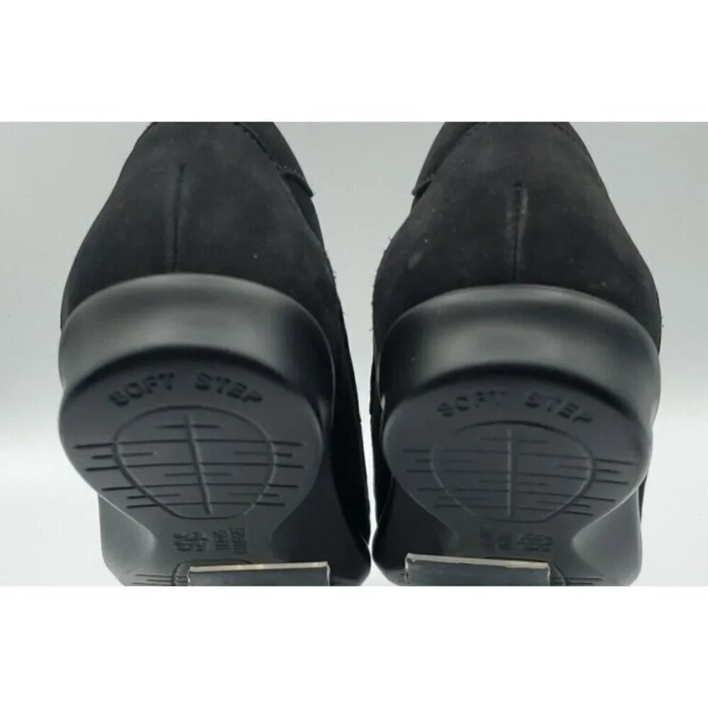 SAS Roamer Sz 8.5 NuBuck Leather Women's Comfort Walking Slip On Shoes Charcoal